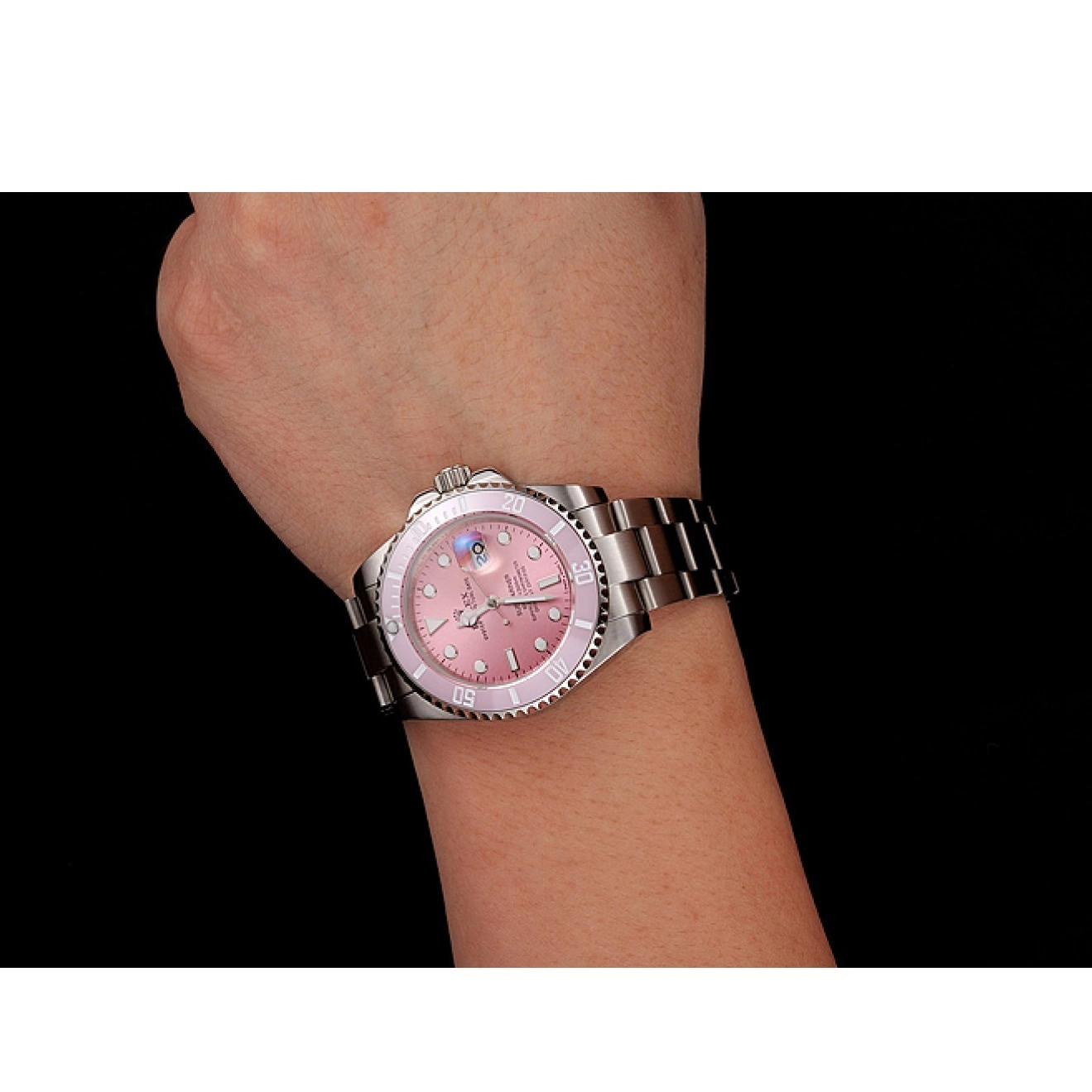 AAA Replica Watches Bracelet Pink Rolex Stainless Dial Steel Pink 1453980 Bezel Submariner Swiss 0525